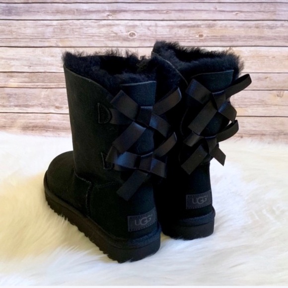 UGG Shoes - UGG Black Bailey Bow II Boots